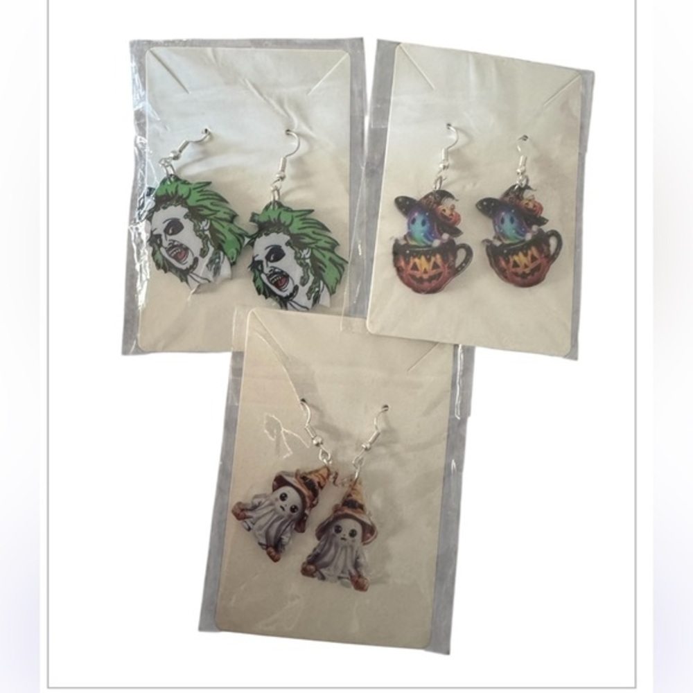 Halloween Earrings Set 3 pairs